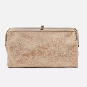 HOBO, the Lauren Gold Leaf Leather Clutch Wallet
